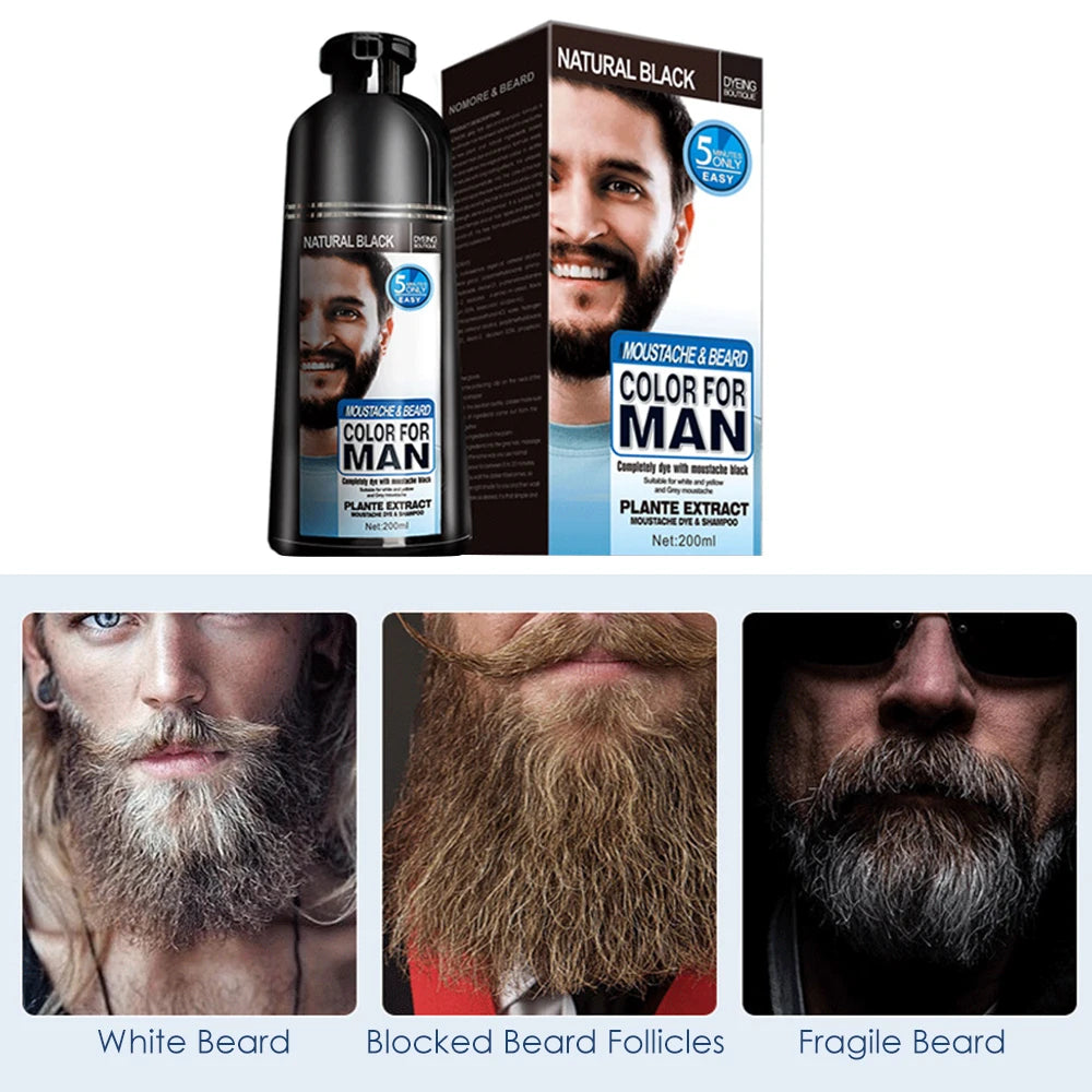 Instant Black Beard and Hair Dye Shampoo - 14