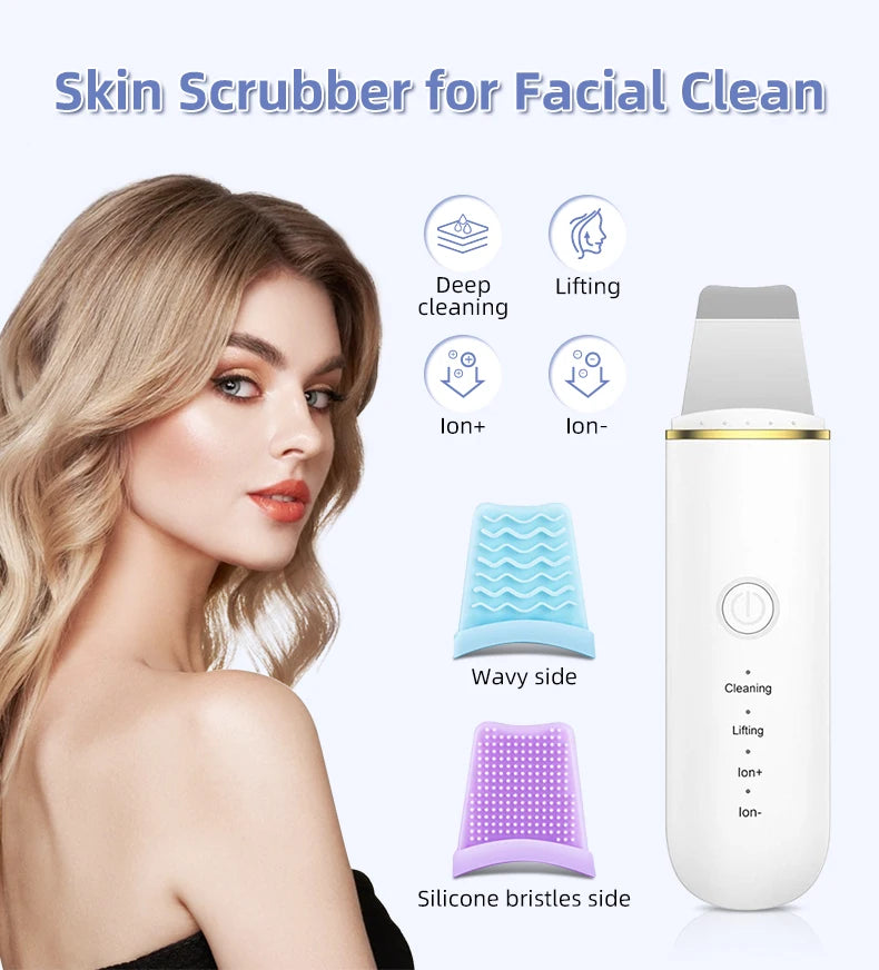 Ultrasonic Facial Skin Scrubber and Pore Cleaner - 7