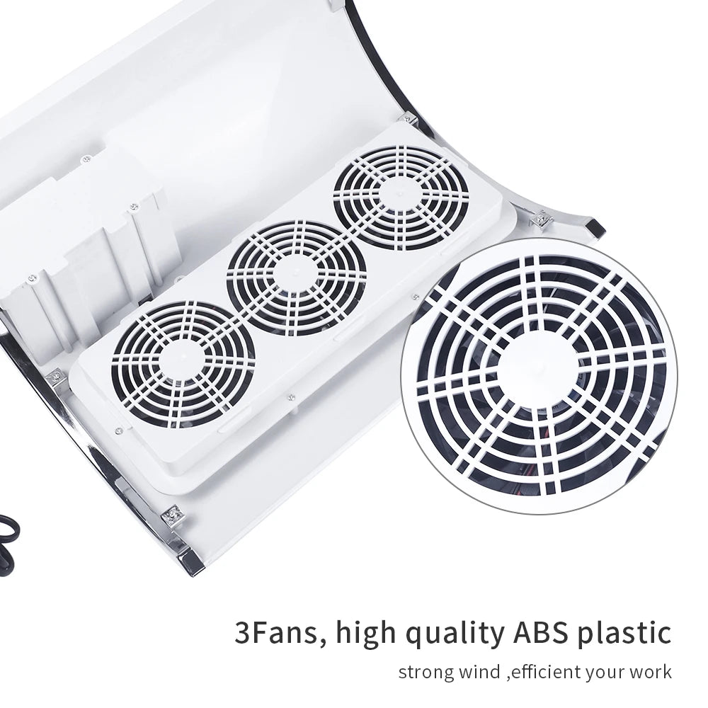 3-Fan Professional Nail Dust Collector & Vacuum Cleaner - 24