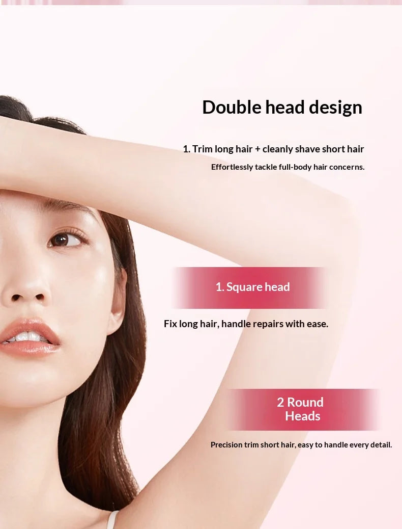 2-in-1 Painless Electric Hair Remover for Face and Body - 10