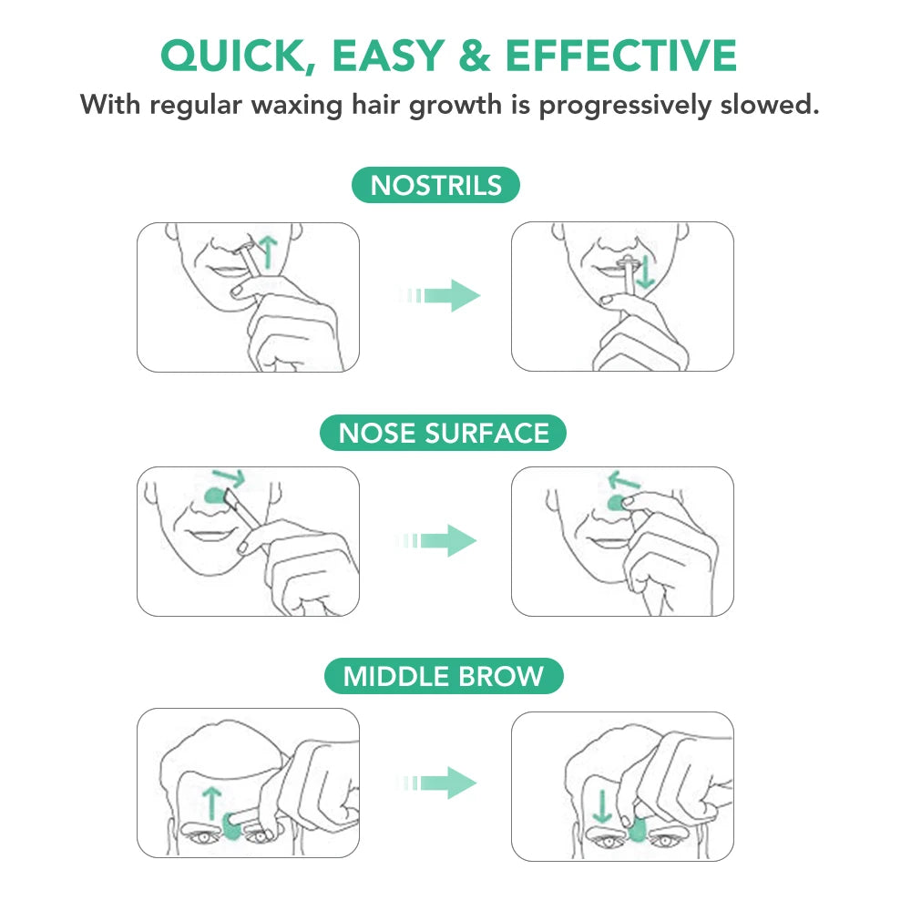 Painless Nose Hair Removal Wax Kit for Men and Women - 16