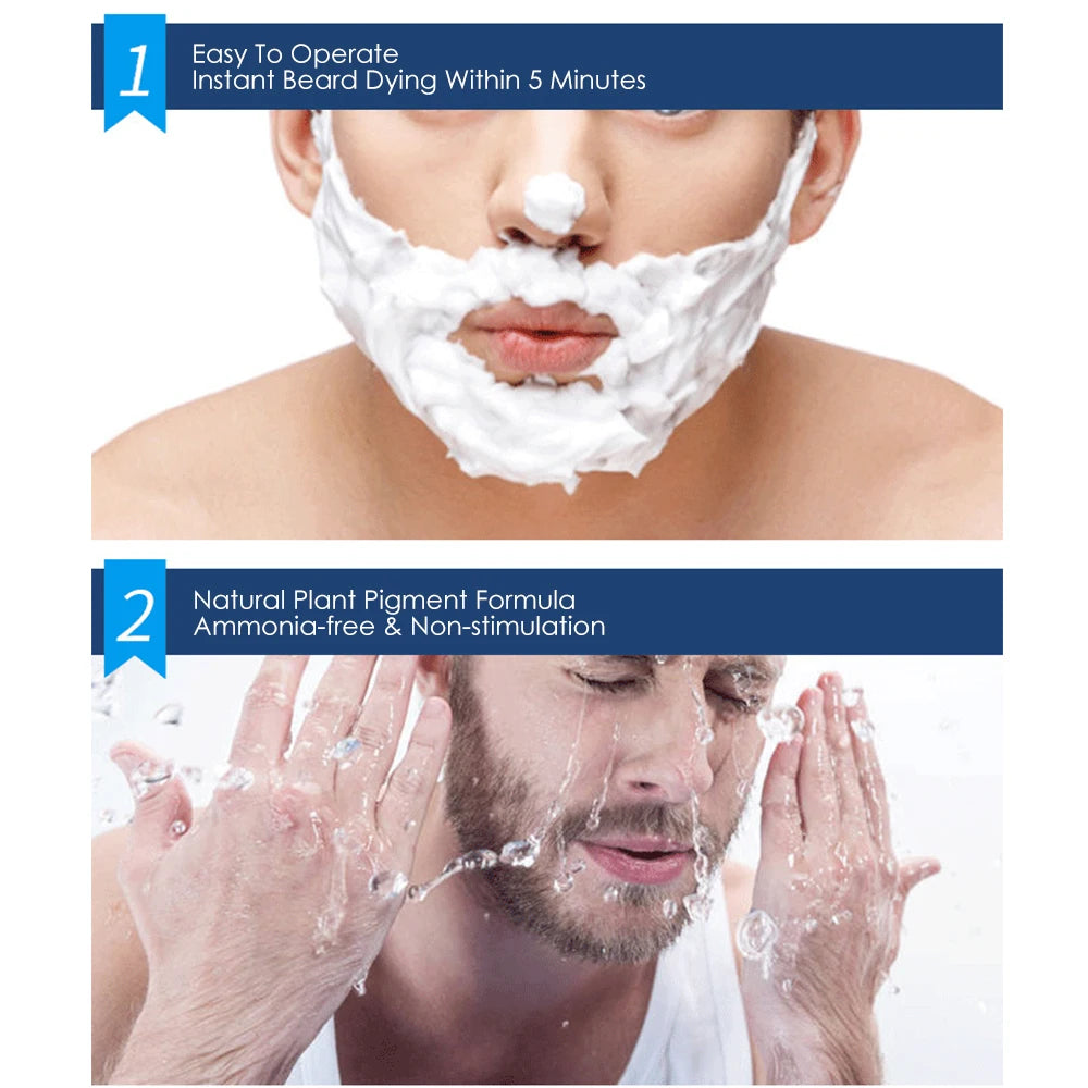 Instant Beard and Hair Dye Shampoo for Men - 13