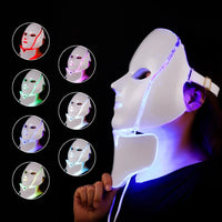 7-Color LED Facial and Neck Light Therapy Mask