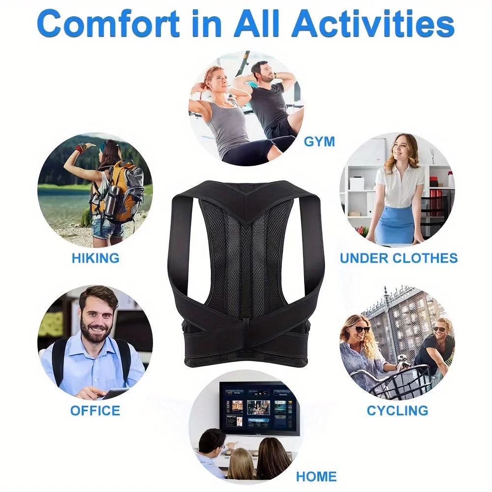 Adjustable Posture Corrector Back Support Brace - 6