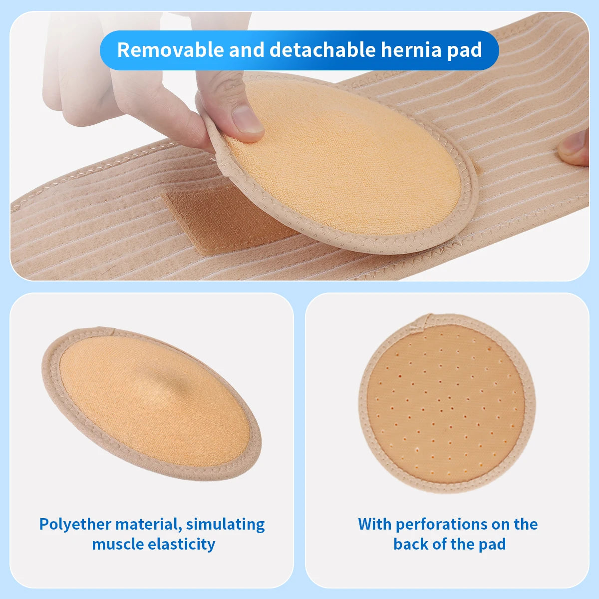 Adjustable Umbilical Hernia Support Belt for Abdominal Pain Relief - 13