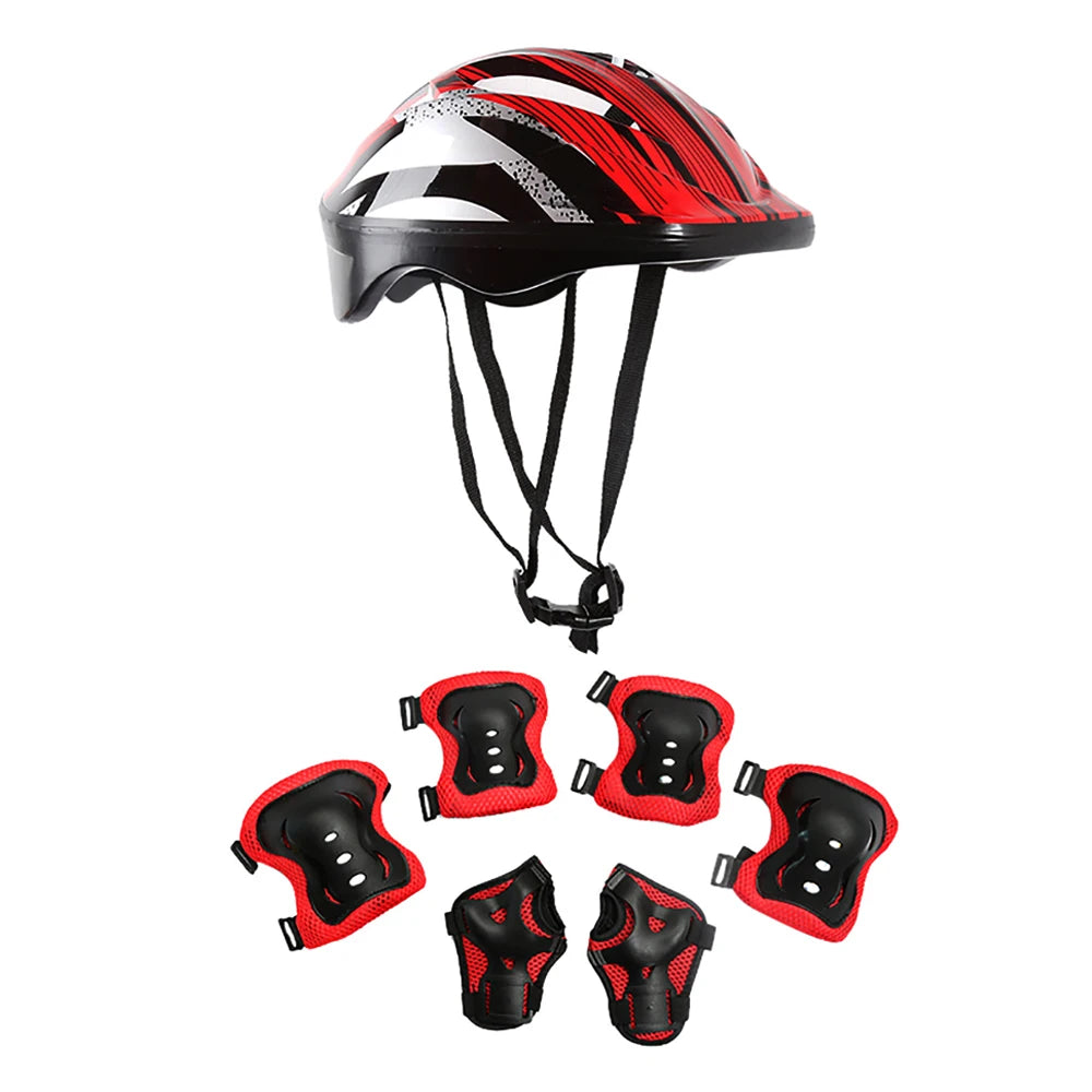 Kids Protective Helmet and Safety Gear Set - 18