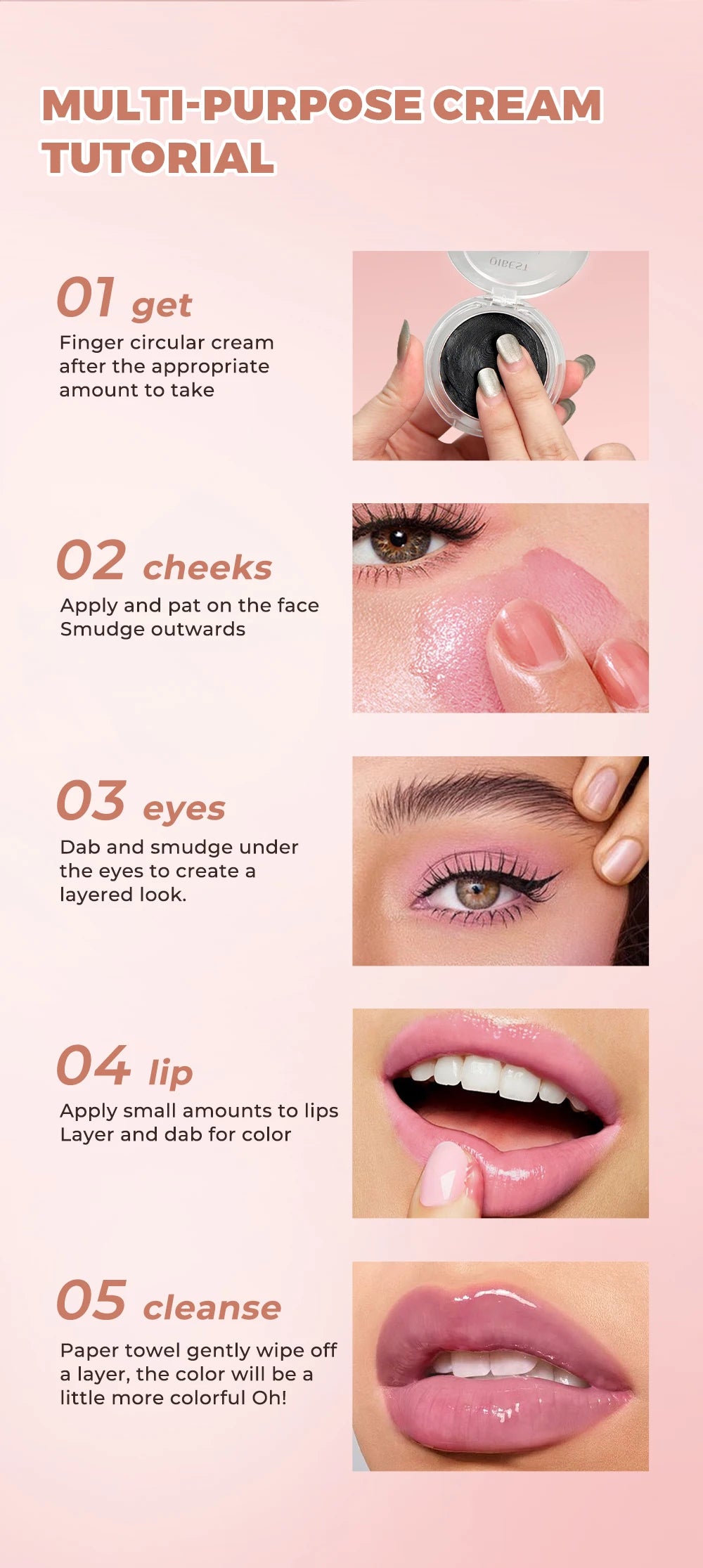 Color-Changing Multi-Use Lip and Cheek Tint Balm - 14