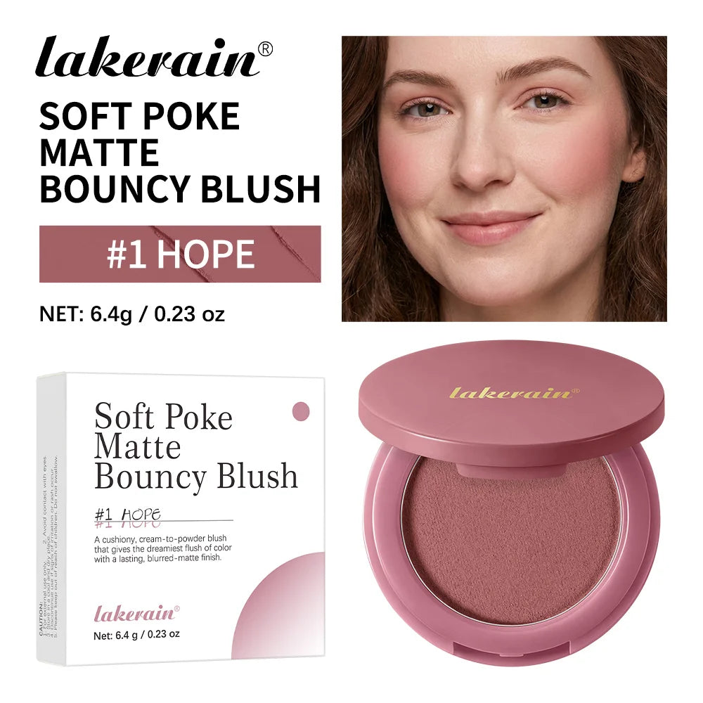 Matte Bouncy Cream-to-Powder Blush for Natural Glow - 27