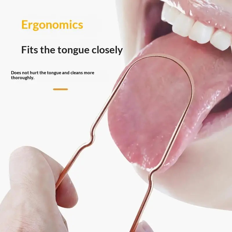 Professional Metal Tongue Scraper for Fresh Breath - 13