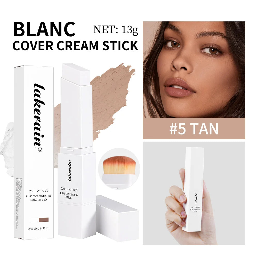 Full Coverage Color-Changing Cream Foundation Stick with Built-in Brush - 27