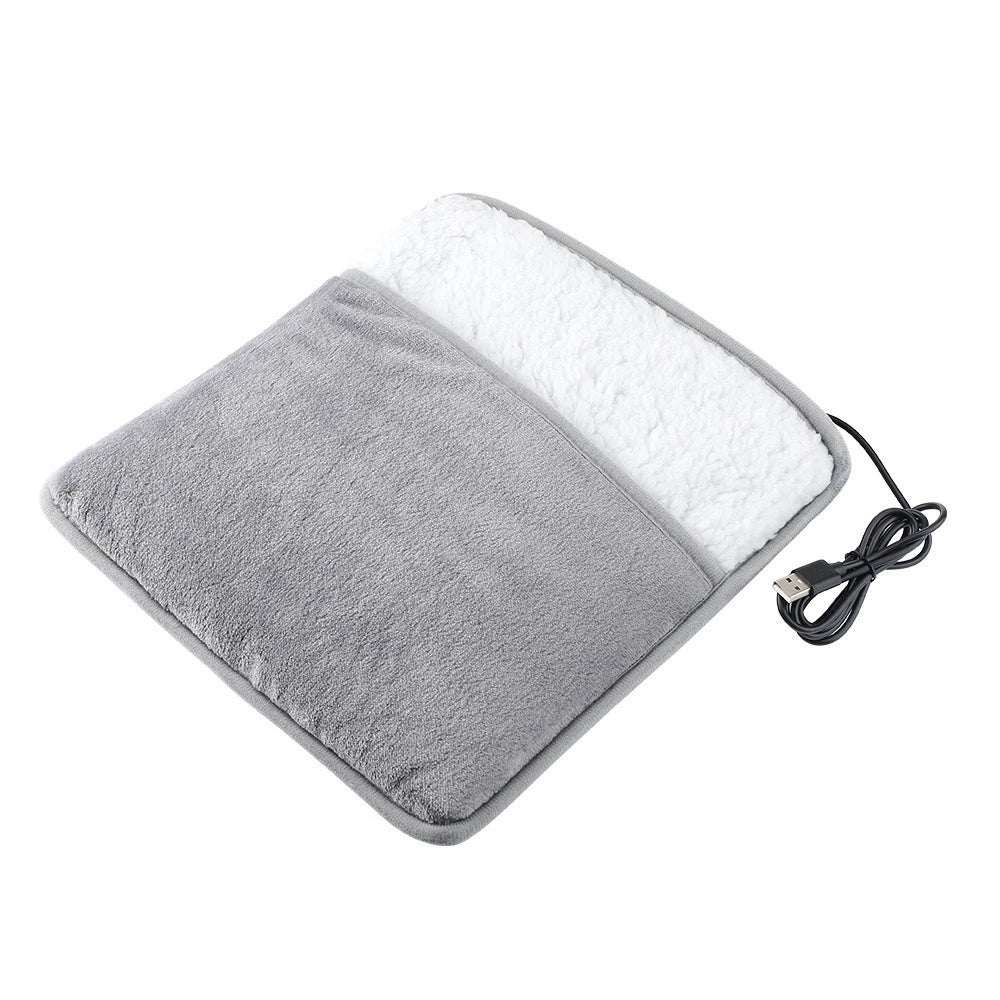 USB Heated Foot Warmer Plush Heating Pad - 15
