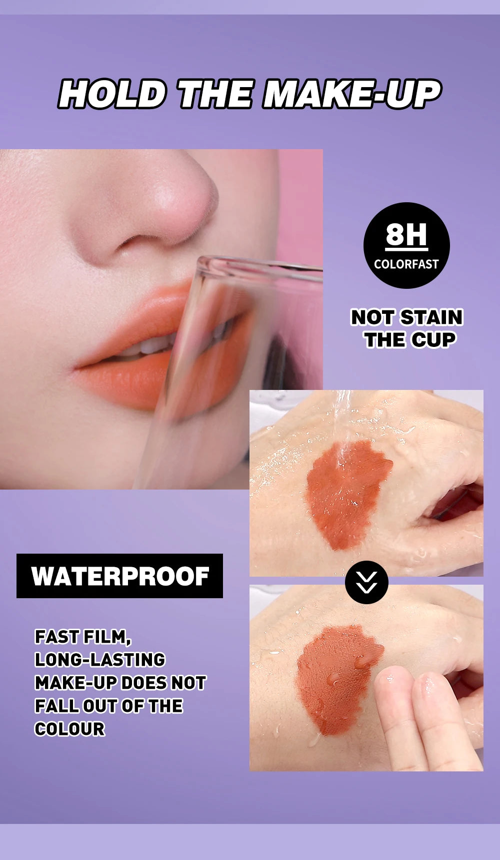 6-Piece Waterproof Velvet Matte Liquid Lipstick Set - 16