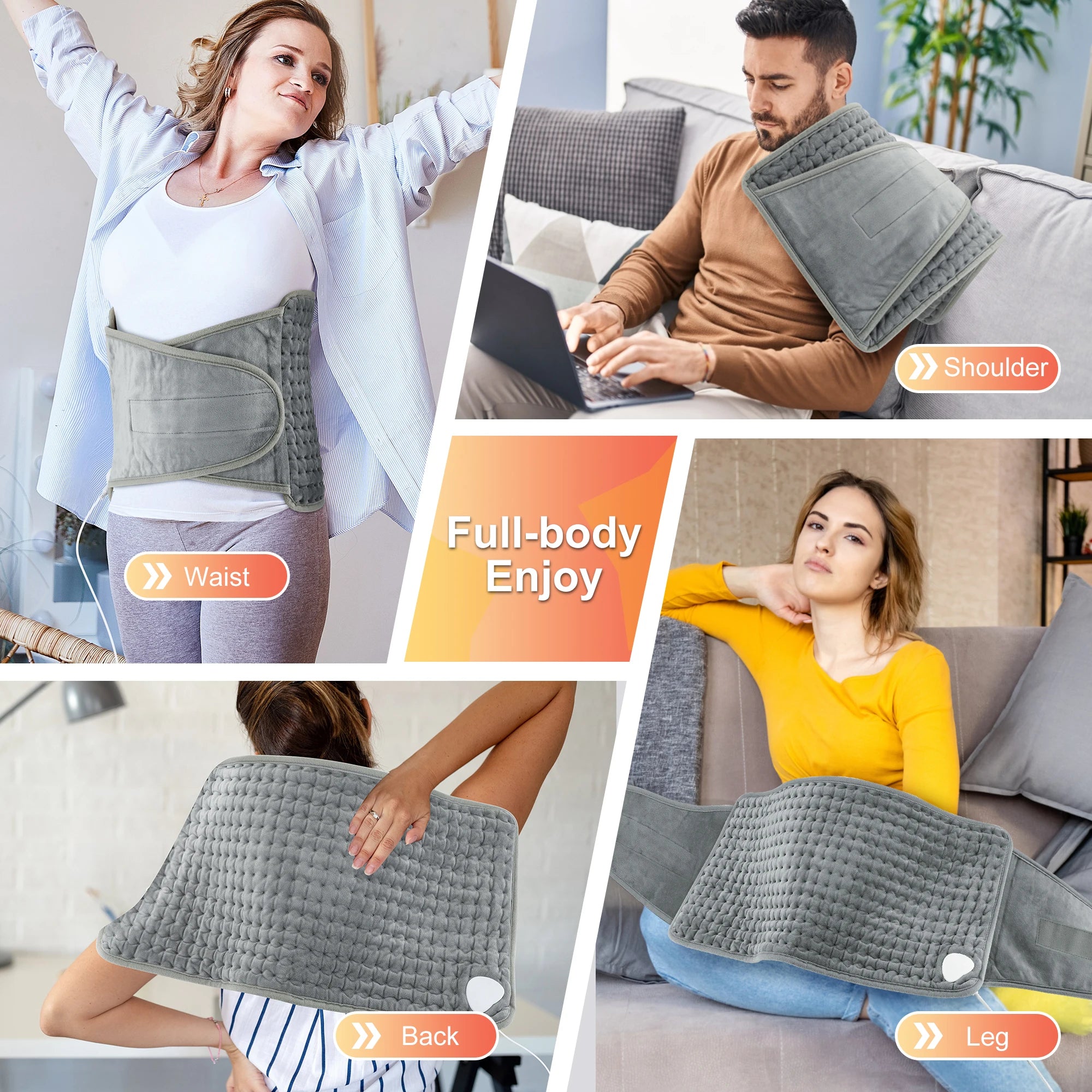 Electric Heated Lumbar and Abdomen Relief Belt - 4