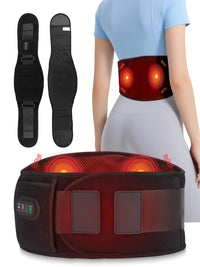 Heated Vibration Lumbar Support Belt for Back Pain Relief