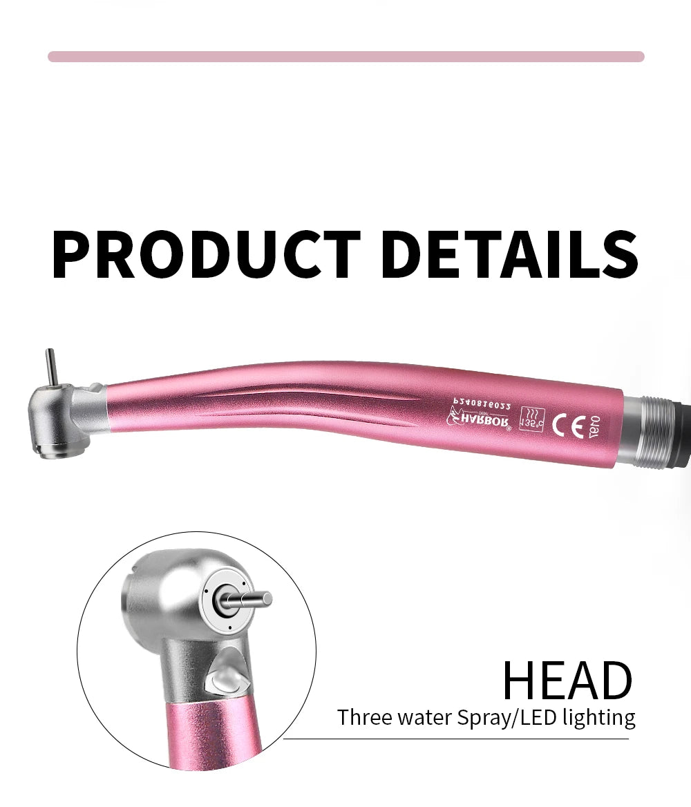 Professional Dental Handpiece Kit with LED and Water Spray - 10