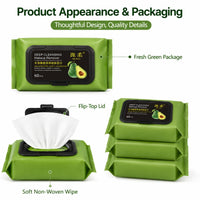 Avocado Deep Cleansing Makeup Remover Wipes - 60 Pack