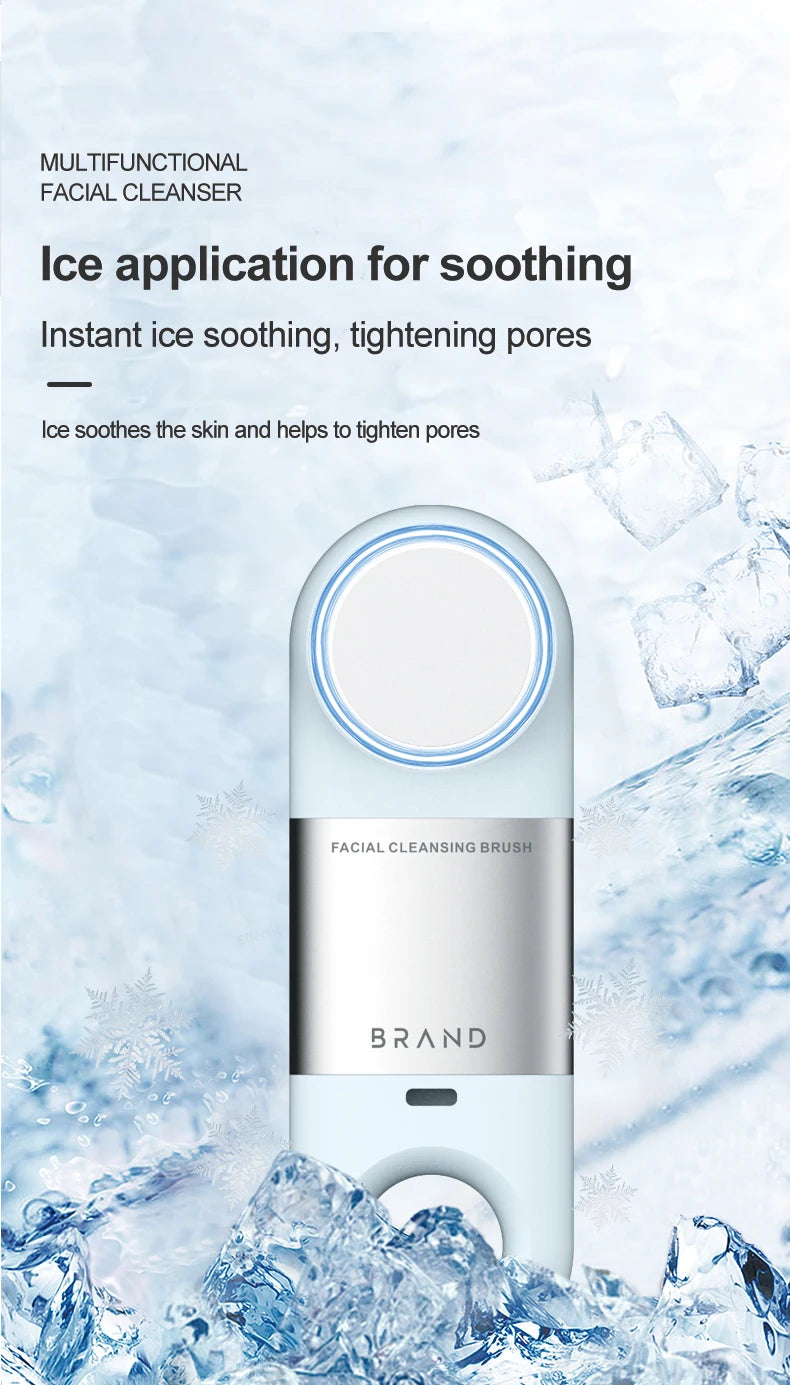 Hot and Cold Facial Cleansing Brush with Heated Massage - 14