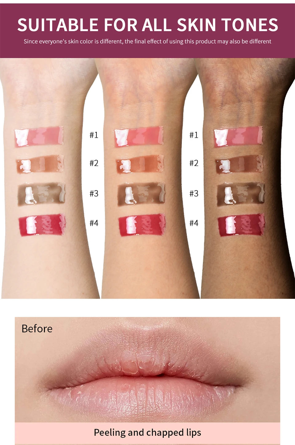 Peptide Moisturizing Lip Tint for Soft Glossy Lips - 12