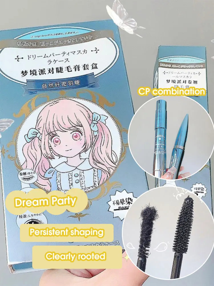Waterproof Lengthening and Curling Fiber Mascara Set - 7