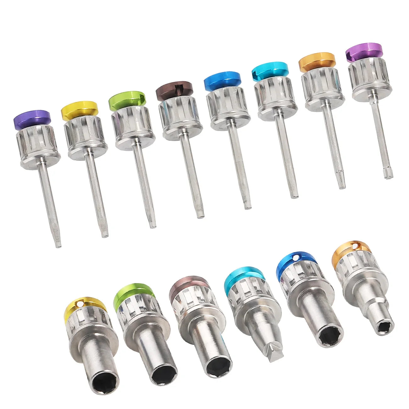 Universal Dental Implant Restoration Screwdriver and Wrench Kit - 6