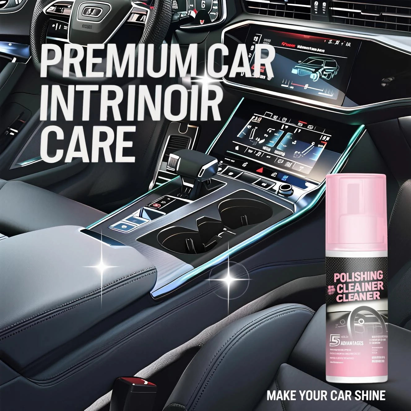 All-in-One Car Interior Restorer and Polishing Cleaner - 1