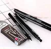 Double-Ended Waterproof Eyeliner with Decorative Stamp