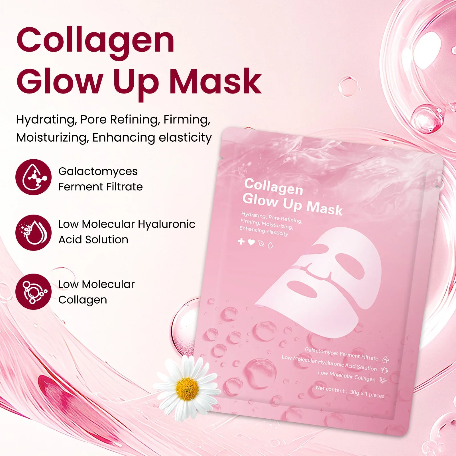 Collagen Firming & Hydrating Face Mask Set - 8