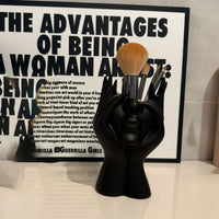 Artistic Face Makeup Brush Organizer and Desk Vase