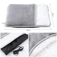 USB Heated Foot Warmer Plush Heating Pad