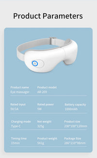 Portable Heated Eye Massager for Stress and Eye Strain