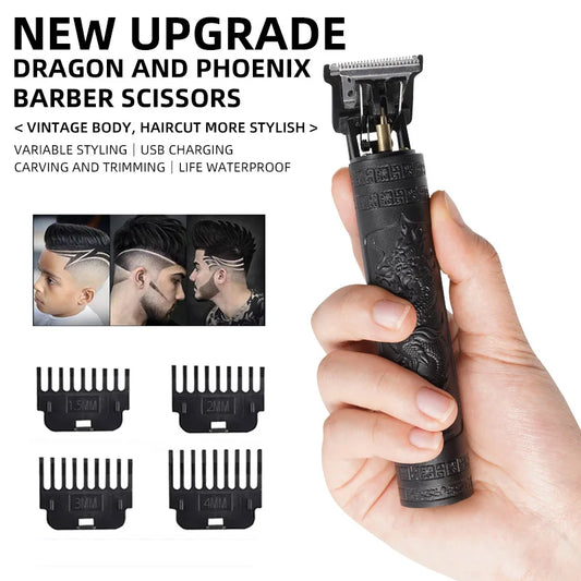 Professional Rechargeable Electric Hair Trimmer for Men