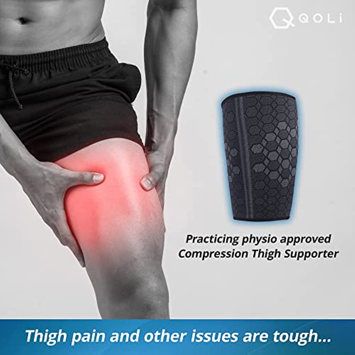 Thigh Compression Sleeve for Muscle Support and Pain Relief - 9