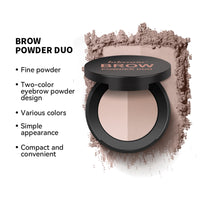 Dual-Tone Eyebrow Powder Duo with Brush