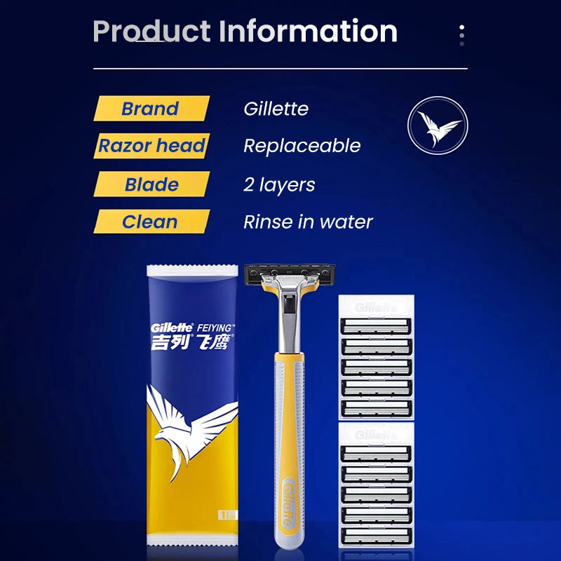Double-Blade Precision Manual Shaving Razor for Men - 9