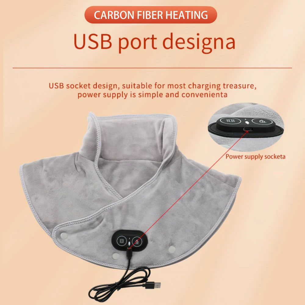 Electric Heated Neck and Shoulder Wrap for Pain Relief - 3