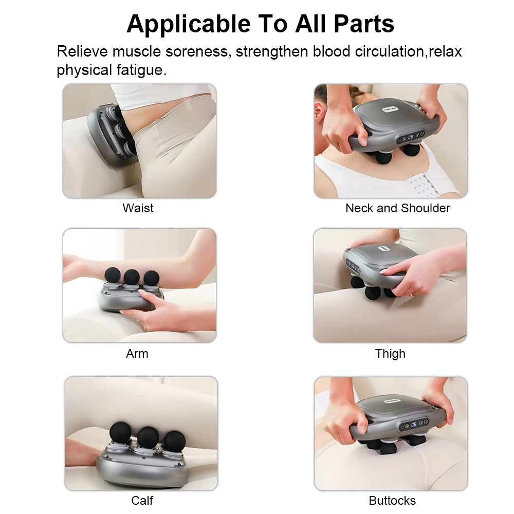 6-Head Deep Tissue Muscle Massage Gun - 2