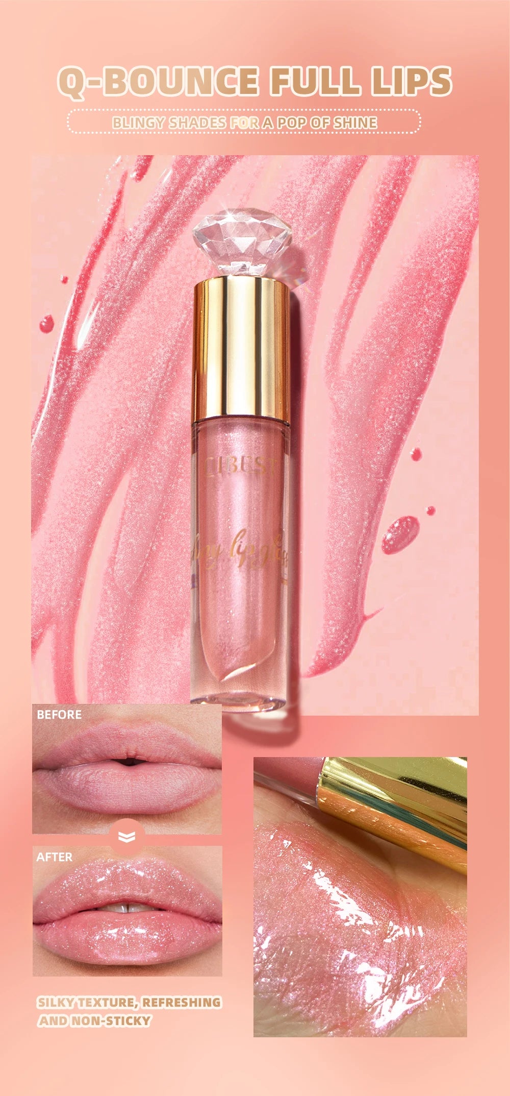 Diamond Shimmer Glitter Lip Gloss - 11