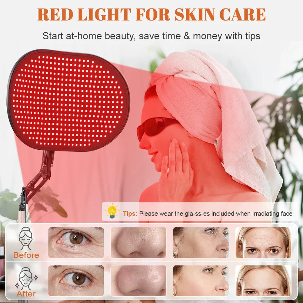 Red Light Therapy Floor Lamp for Pain Relief and Skin Care - 2