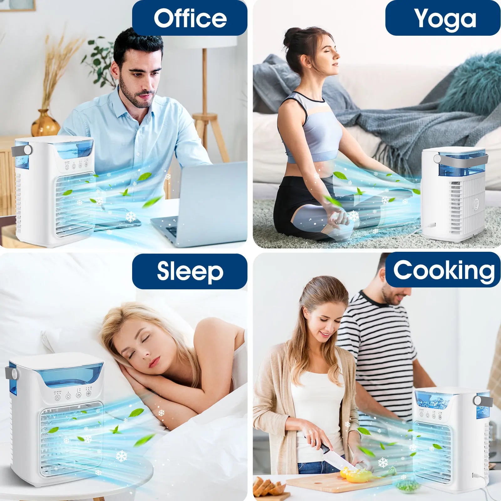 Portable Desktop Air Cooler and Humidifier Fan - 39