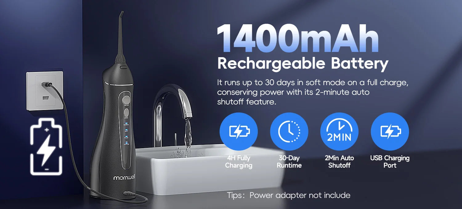 Portable Cordless Water Flosser for Deep Teeth & Gum Cleaning - 7