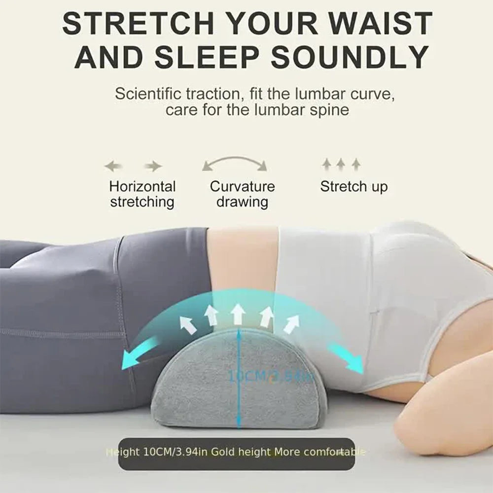 Half Moon Memory Foam Support Pillow for Legs and Back - 3
