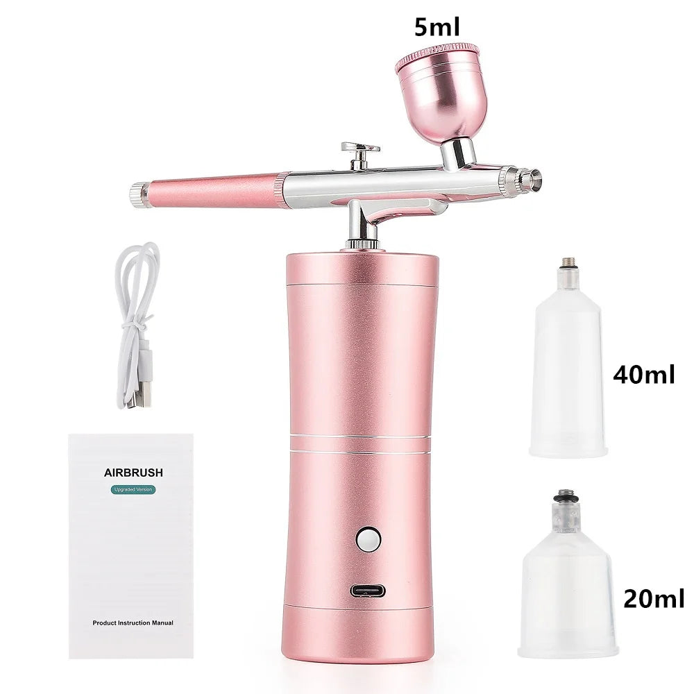 Portable Mini Airbrush Kit for Nail Art and Makeup - 86