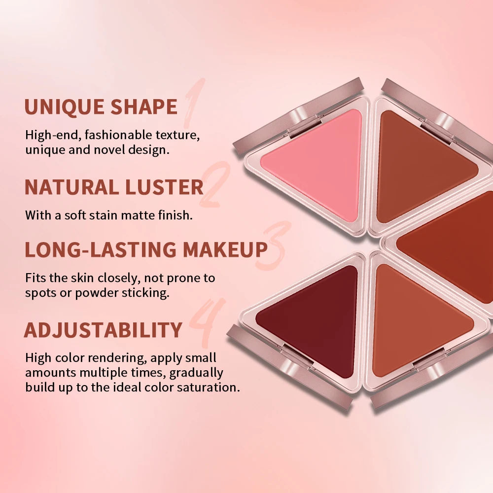 Matte Satin Cream Blush for Long-Lasting Natural Glow - 4