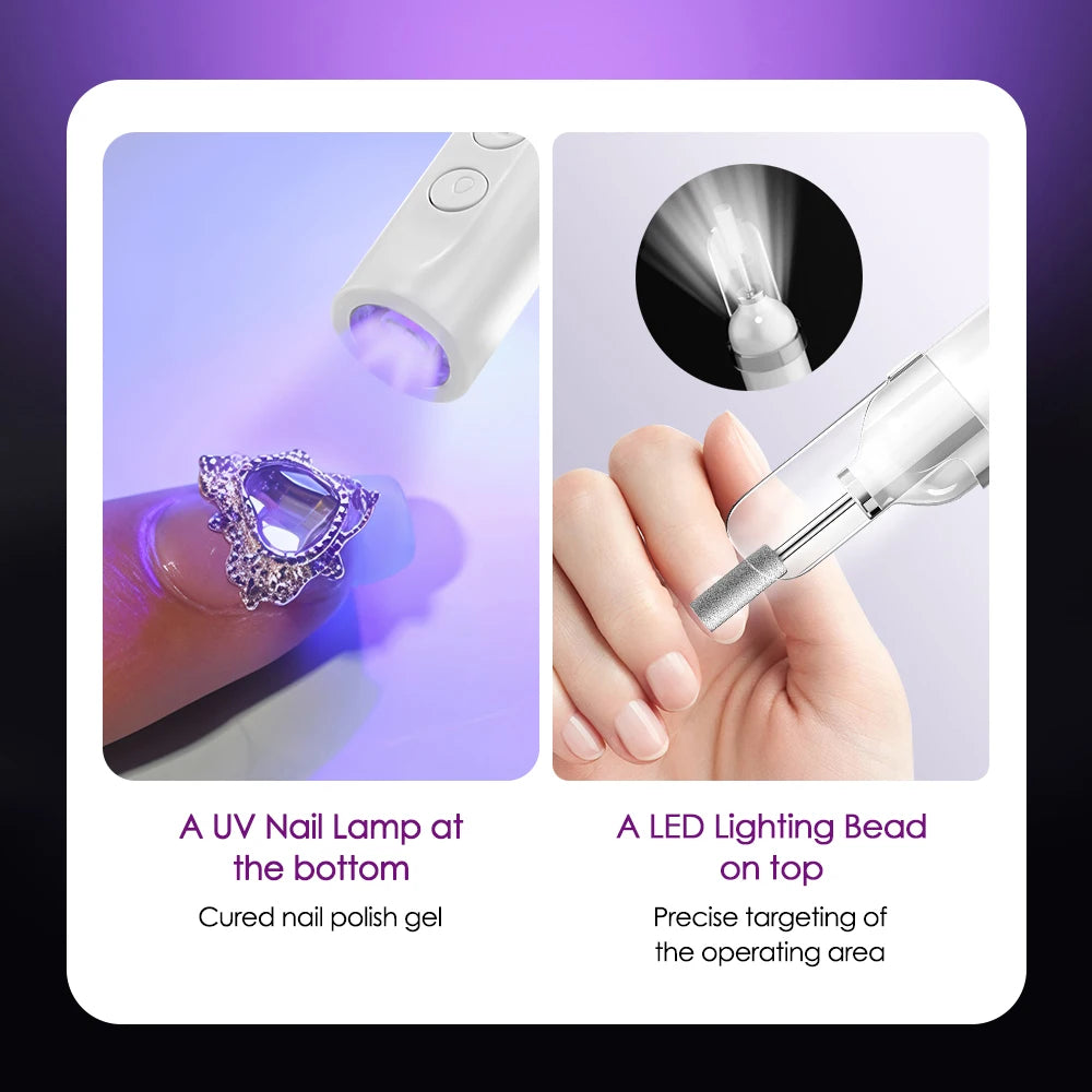 Electric Nail Clipper and Manicure Drill Set - 9