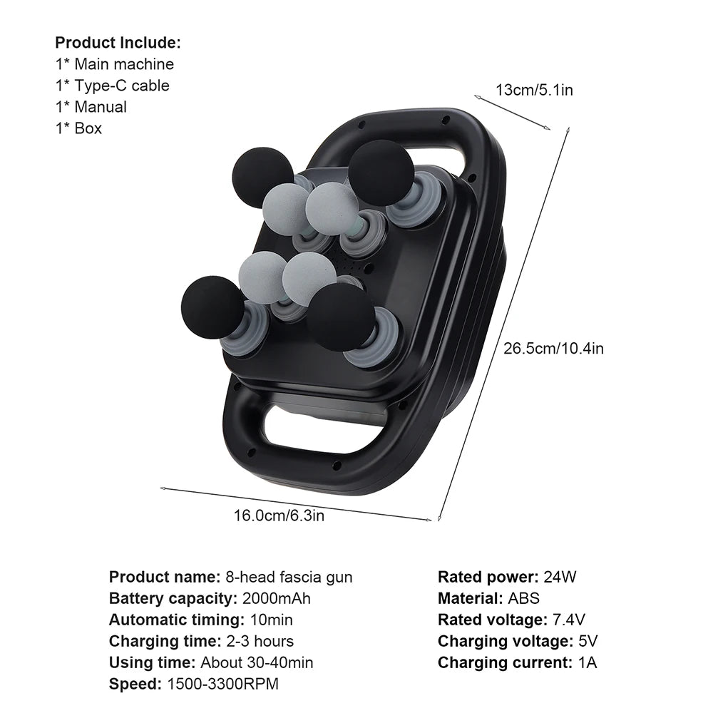 42-Head Electric Muscle Recovery Massage Gun - 35