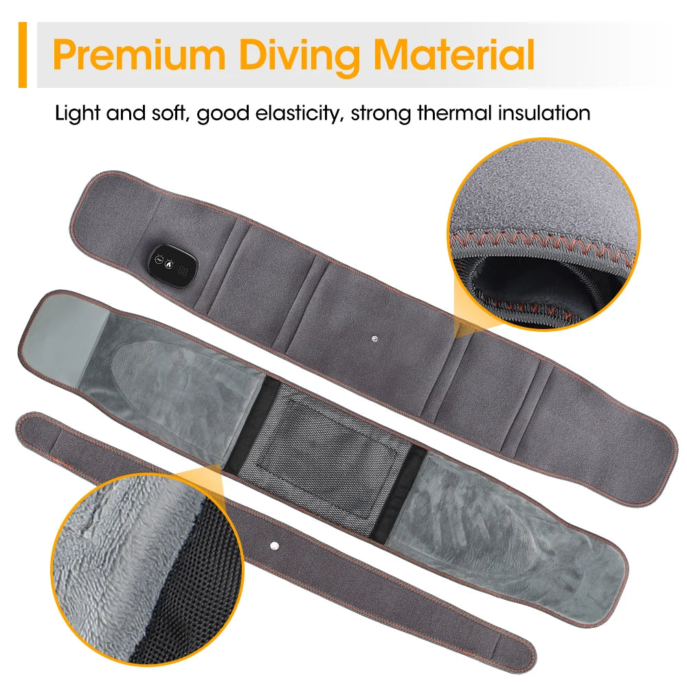 Heated Lumbar Massage Belt for Back Pain Relief - 12