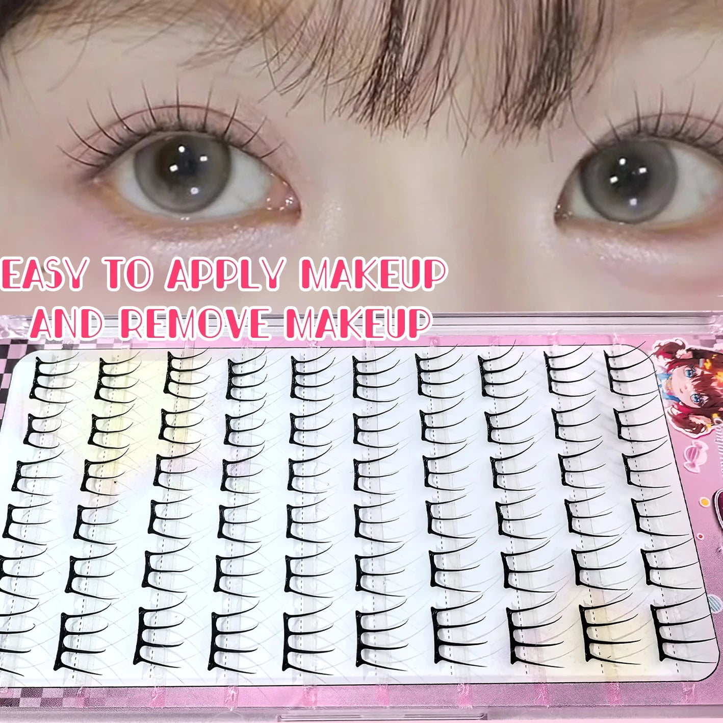 Self-Adhesive Manga Style DIY Cluster Lashes - 5