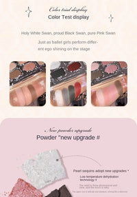 6-Color Swan Ballet Eyeshadow Palette