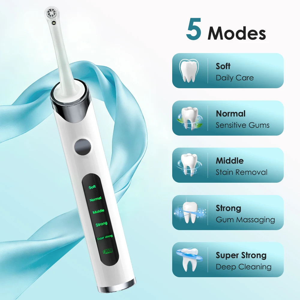 Rechargeable Electric Teeth Polisher and Whitening Kit - 6