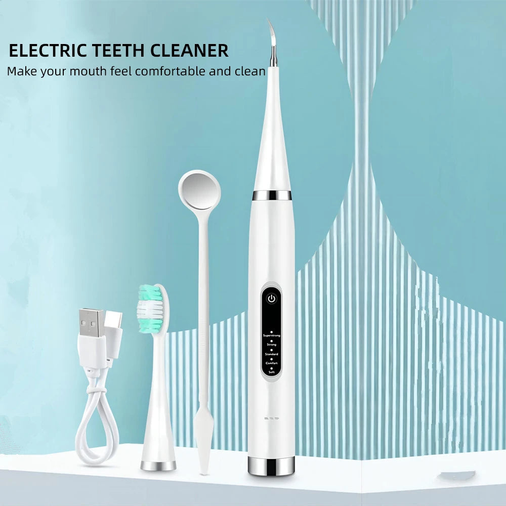 Electric Ultrasonic Teeth Cleaner and Plaque Remover - 7